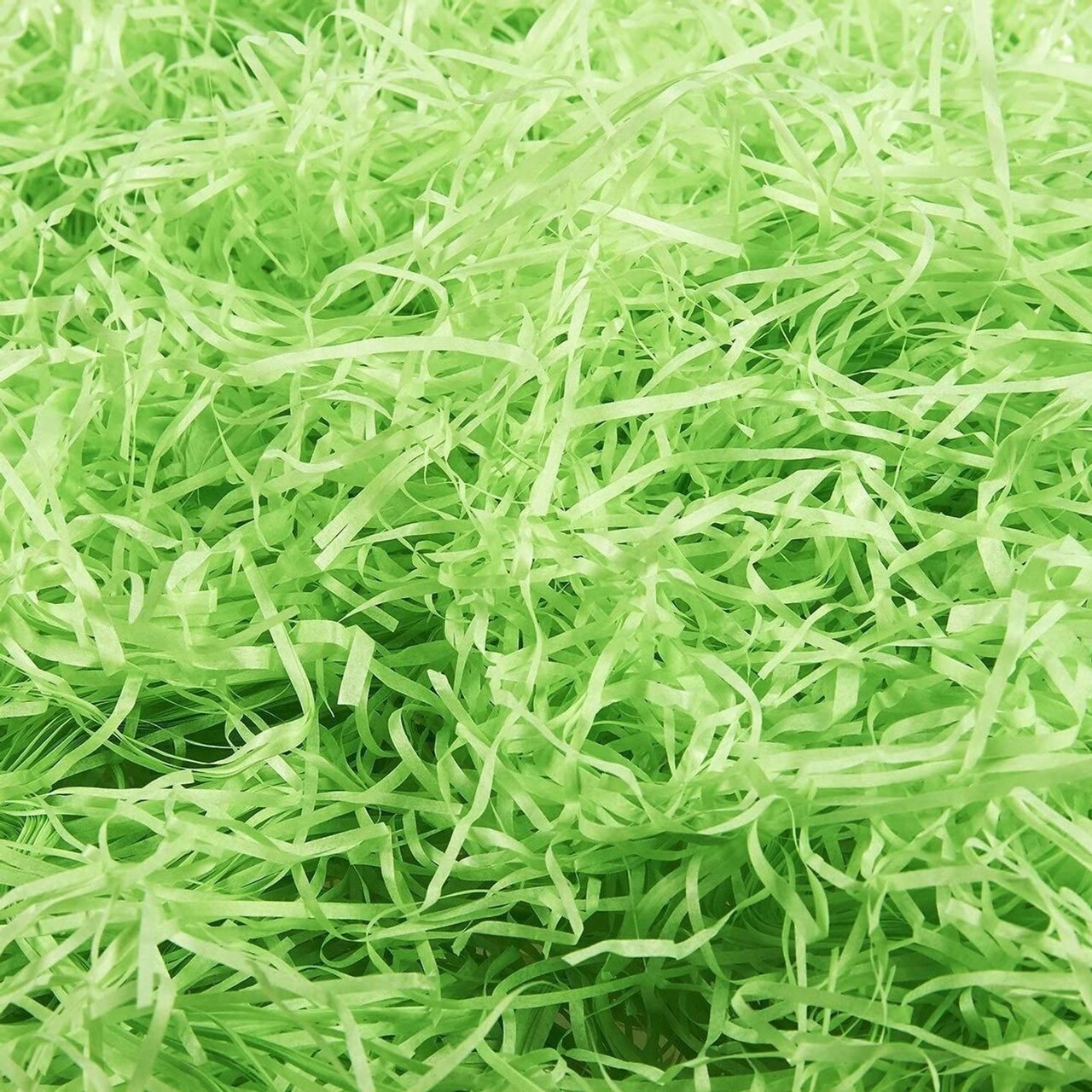 Juvale Shredded Paper Filler for Gift Baskets - 4 oz Pack, Green - Decorative Paper & Craft Grass for Cushioned Protection & Gift Box Display - Green Basket Filler for Crafts